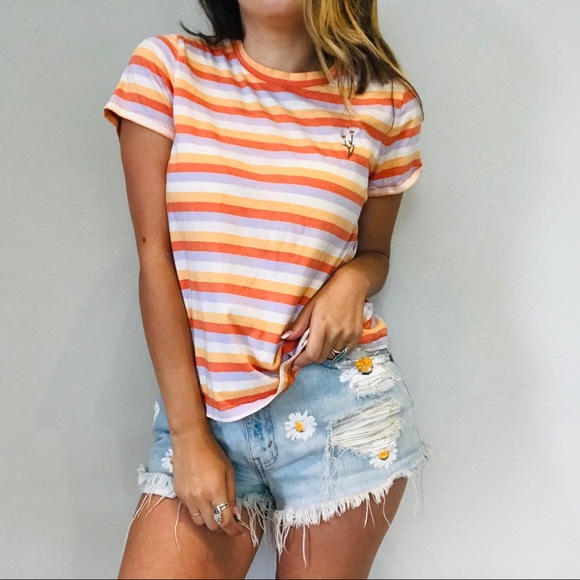 Madewell Tops - Madewell striped daisy tee